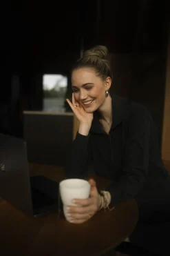 Mode Cozy HZ D Myk halfzip genser til dame