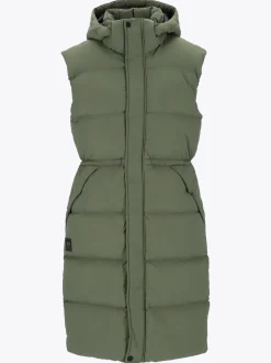 Mode Eva Puffy Vest D Lang vattert vest til dame