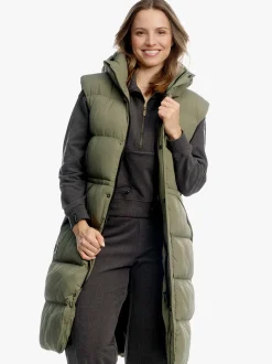 Mode Eva Puffy Vest D Lang vattert vest til dame