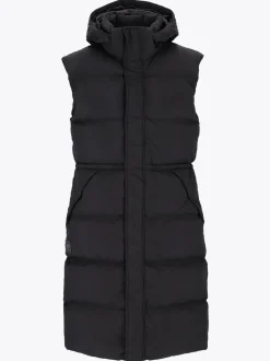 Mode Eva Puffy Vest D Lang vattert vest til dame