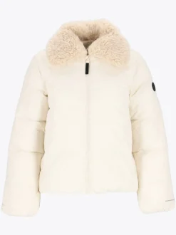 Mode Flex Warm Jakke D Kort vattert jakke med avtakbar teddykrage