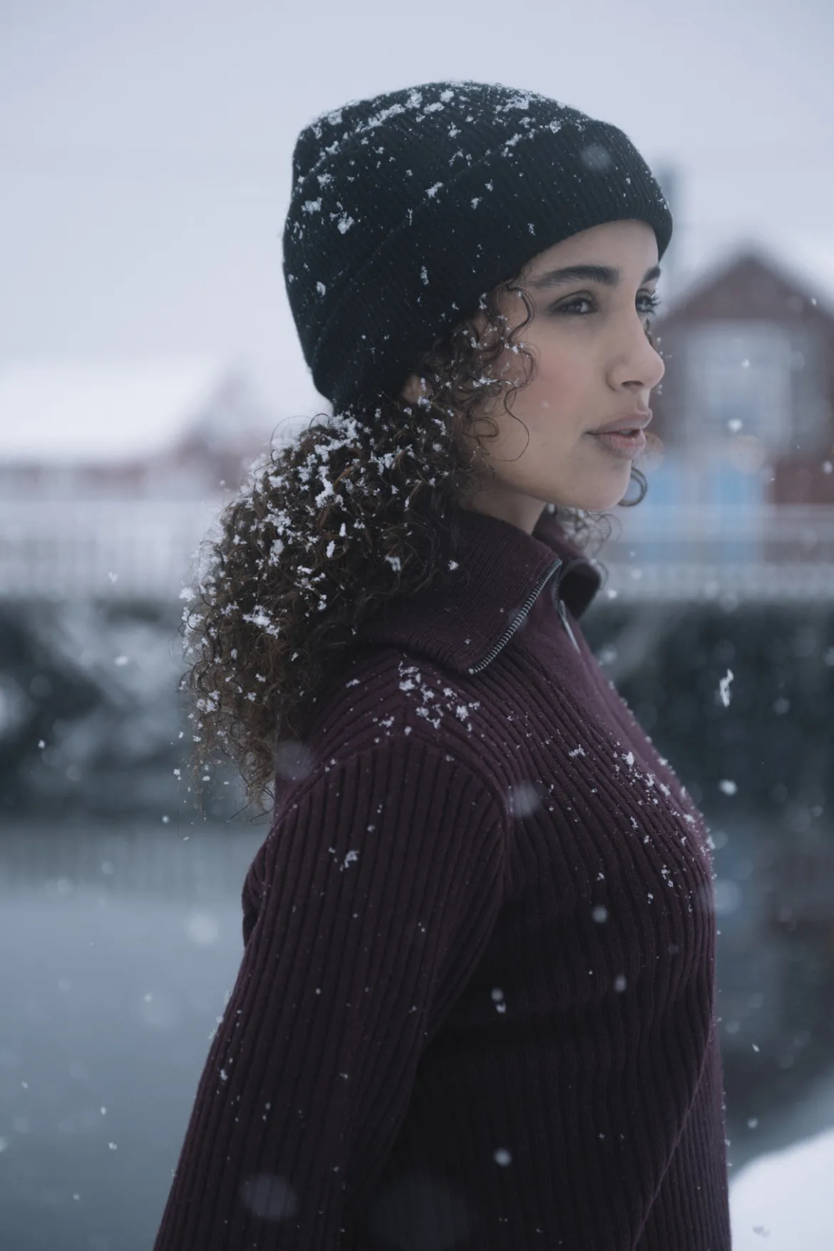 Mode Rib HZ Knit D Halfzip strikkegenser til dame